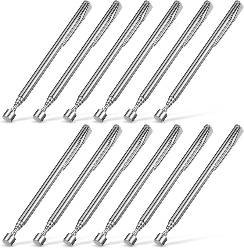 Geiserailie 12 Pieces Telescoping Magnet Pickup Tools in 2 Lb Magnetic Stick Gadget with Pocket Clip Magnet Tool to Retrieve Screws Nuts Pins for Men Birthday Fathers Day Valentines Day  - Image 1