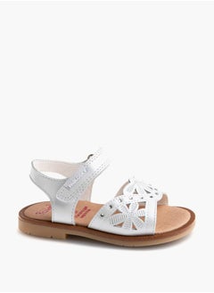 Pablosky Girls' Cutout Detail Sandals with Hook and Loop Closure  - Image 1