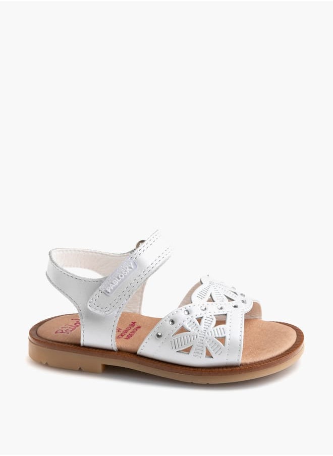 Pablosky - Girls' Cutout Detail Sandals with Hook and Loop Closure - Image 1