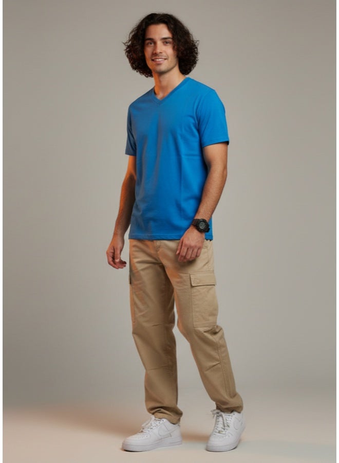 OUTLAWS Men's 4-Pack V-Neck Bio Finish T-Shirt in Solid Colors - Image 2
