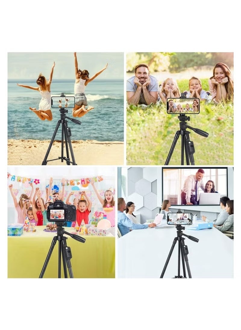 JOMILA Tripod 50 Inch Aluminum Tripod Video Tripod For Cellphone Camera Universal Tripod With Wireless Remote Compatible With Iphone Xs Xr X8/8 Plus Samsung Galaxy - Image 5