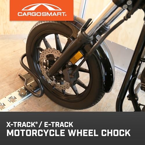 CargoSmart Motorcycle Wheel Chock — Connects to X-Track and E-Track Systems — Fits Up to 7” Wide Tires - Image 2