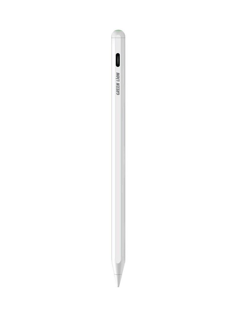 GREEN LION Stylus Pencil with Palm Rejection Technology & Universal Compatibility / Compatible with iPad / 3 Months Standby Time / 1.5 mm Point Size / LED Indicator Lights / No Delay, No Offset / 130 mAh Battery Capacity - White - Image 1