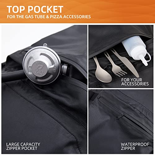 NOELIFE Pizza Oven Cover for Ooni Koda 16, Accessories for Ooni 16, Waterproof Pizza Maker Carry Cover with Top Pocket for Attachments, with Straps in the Bottom for Fixation (Oven Not Included) - Image 3