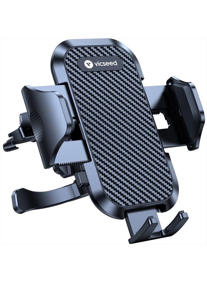 VICSEED Ultra Stable Car Phone Holder Mount Vent, [Upgrade 100% Won't Fall & Break] 2 in 1 Air Vent Phone Mount for Car Easy Clamp Cell Phone Holder Car for iPhone 14 13 12 Pro Max Mini All Phones - Image 1