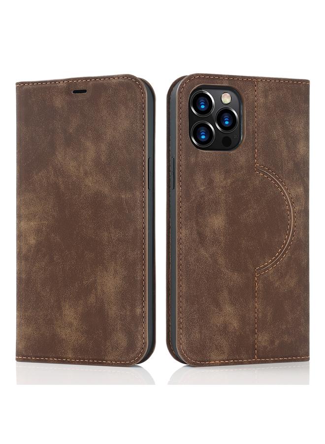 زبون جراب هاتف جلدي ماج سيف مع شحن لاسلكي لهاتف iPhone 12 Pro Max - Image 2