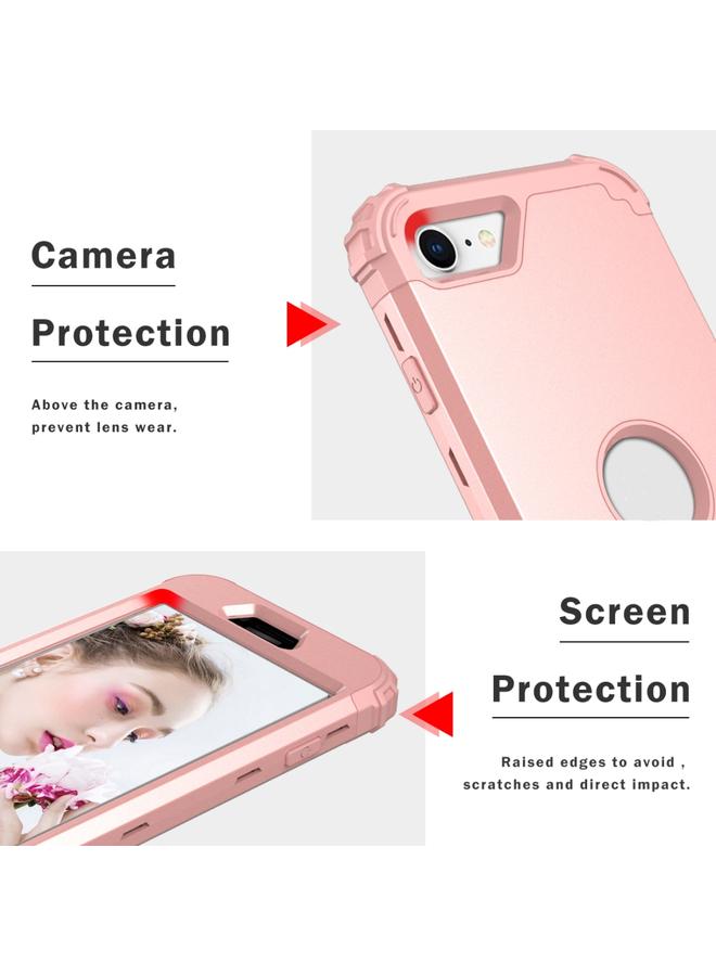 S-TOP Case For iPhone SE 2022 / SE 2020 Silicone + PC Three-piece Anti-drop Mobile Phone Protection Back Cover - Image 3
