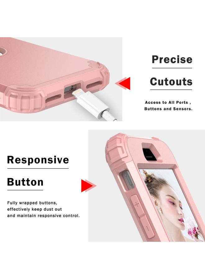 S-TOP Case For iPhone SE 2022 / SE 2020 Silicone + PC Three-piece Anti-drop Mobile Phone Protection Back Cover - Image 4