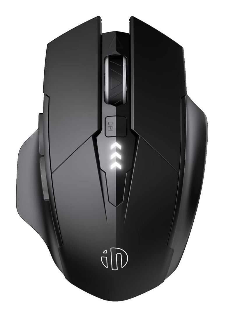 inphic A1 Wireless Mouse – Rechargeable, Silent Click, Ergonomic Design, 2.4G/ Bluetooth Dual Mode (Optional), Adjustable DPI, Portable Optical Mouse for Laptop, PC, Mac, Office & Gaming - Image 2