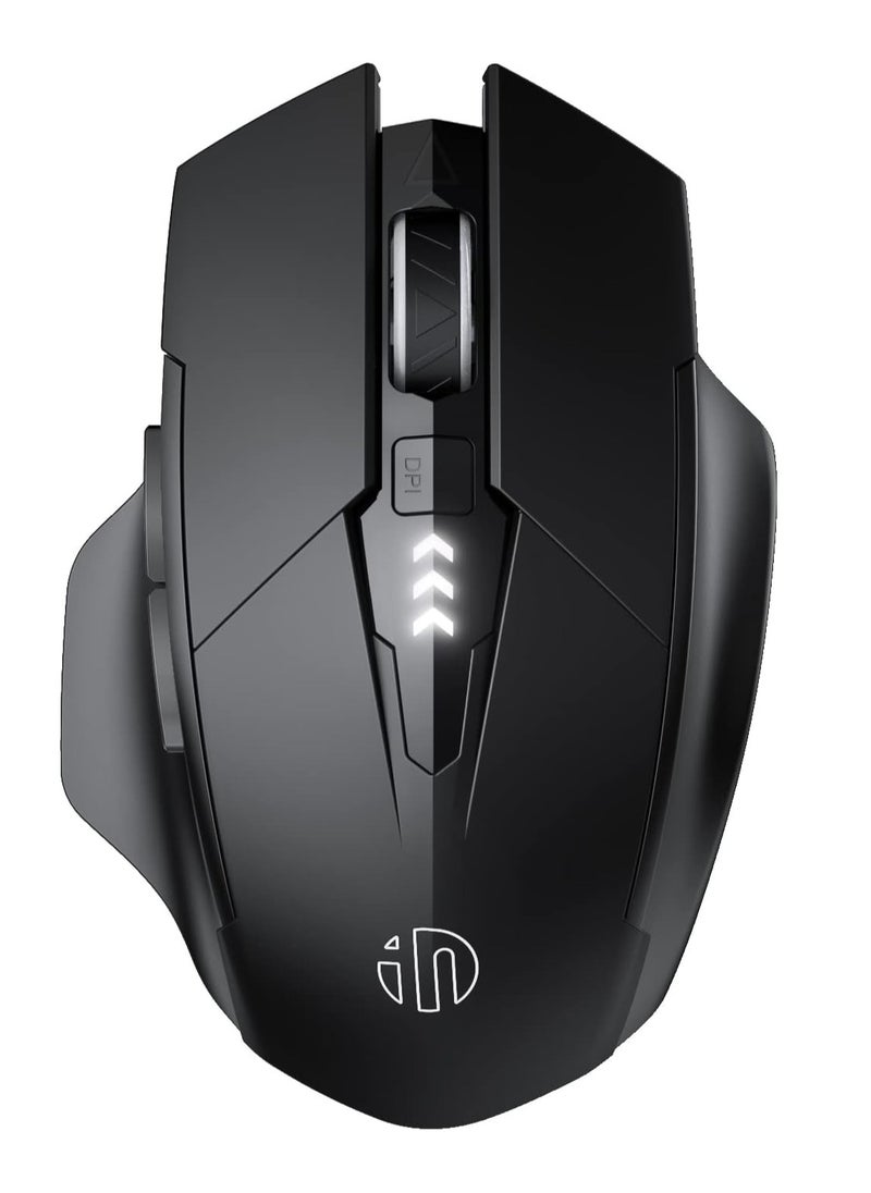 inphic - A1 Wireless Mouse – Rechargeable, Silent Click, Ergonomic Design, 2.4G/ Bluetooth Dual Mode (Optional), Adjustable DPI, Portable Optical Mouse for Laptop, PC, Mac, Office & Gaming - Image 1