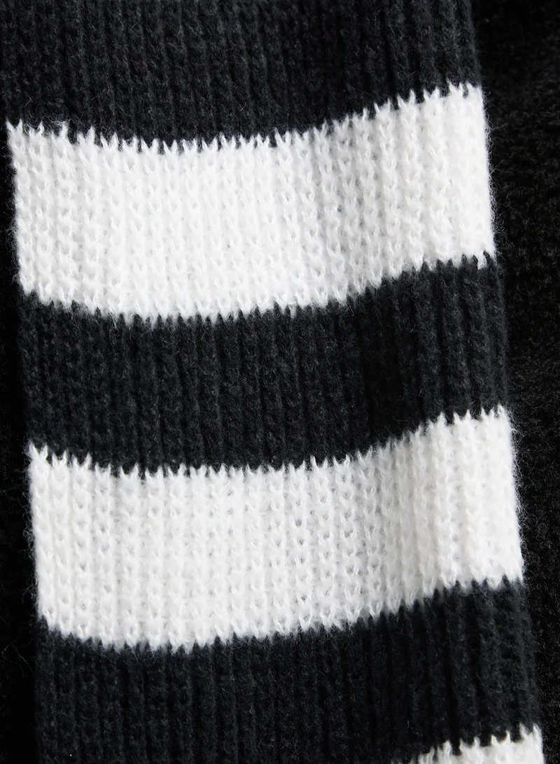 Ginger Striped Winter Scarf