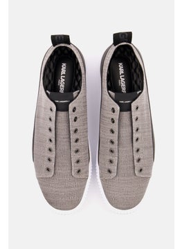 Karl Lagerfeld Men Lace Up Canvas Casual Shoes, Grey  - Image 2