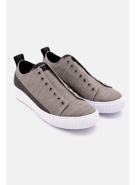 Karl Lagerfeld Men Lace Up Canvas Casual Shoes, Grey  - Image 1