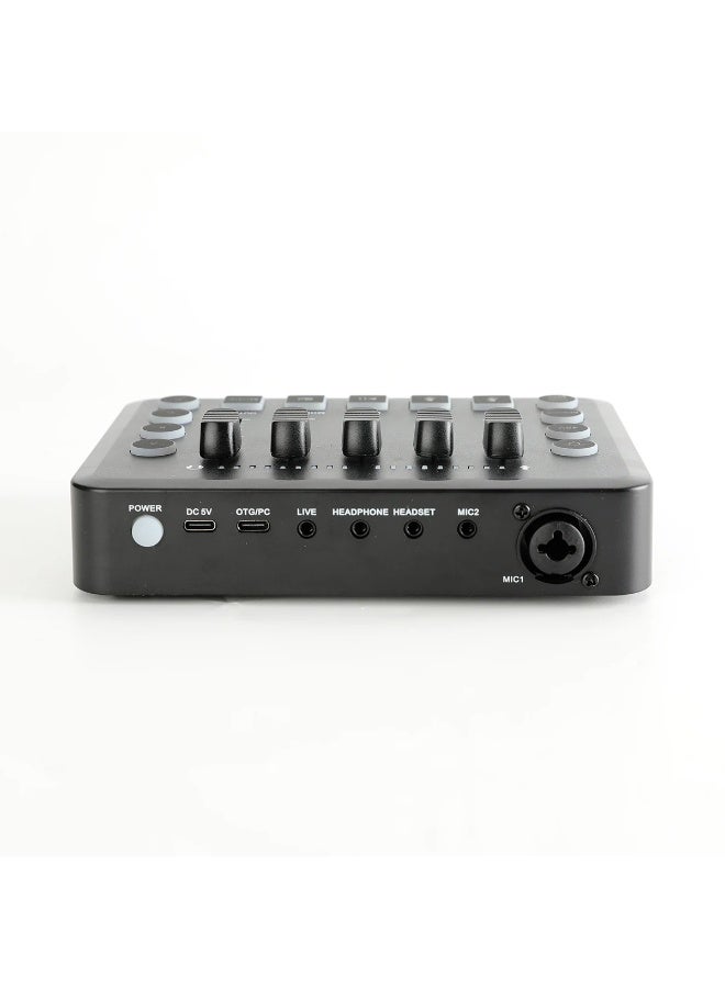 Gaming Audio Mixer,Rechargeable Audio Interface RGB Mixer with XLR Microphone Interface  - Image 2