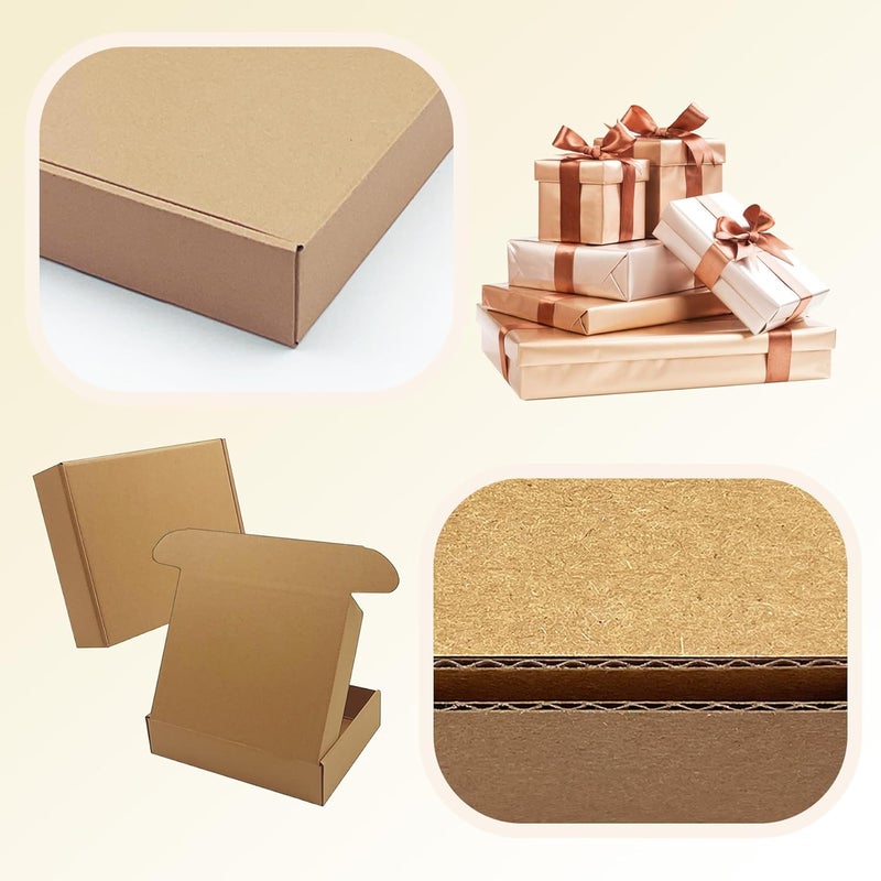 KIAECHWU Shipping Boxes 9x7x2 inch 25 Pack,Brown Corrugated Boxes Mailer Packaging for Mailing Small Business，E-Commerce Gift Boxes for Wrapping Present Moving Storage Heavy Duty Recycled Cardboard Boxes - Image 3
