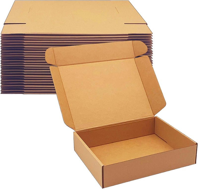 KIAECHWU Shipping Boxes 9x7x2 inch 25 Pack,Brown Corrugated Boxes Mailer Packaging for Mailing Small Business，E-Commerce Gift Boxes for Wrapping Present Moving Storage Heavy Duty Recycled Cardboard Boxes - Image 1