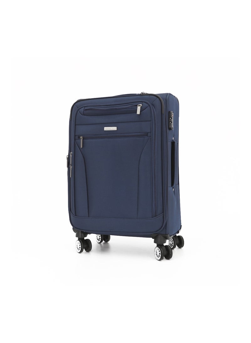 SONADA Softside Luggage Spinner Trolley Bag 3 Pieces Set,Navy (S-20",M-24",L-28") - Image 2