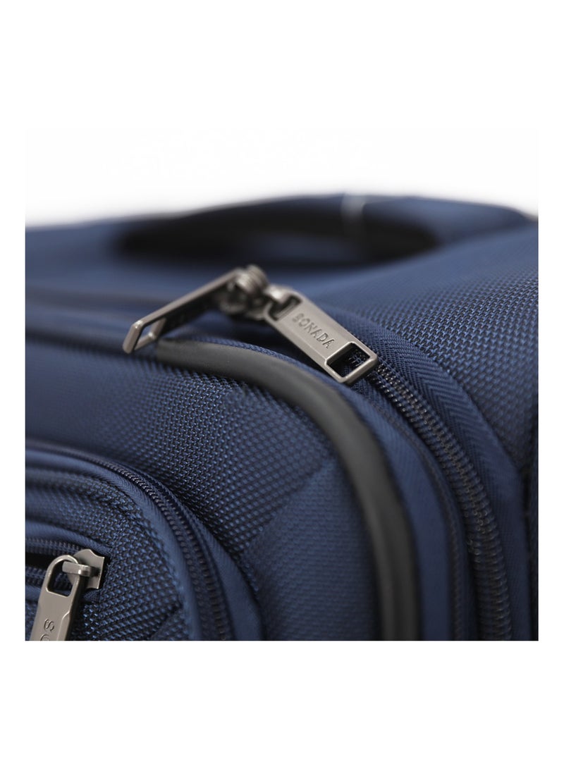 SONADA Softside Luggage Spinner Trolley Bag 3 Pieces Set,Navy (S-20",M-24",L-28") - Image 5