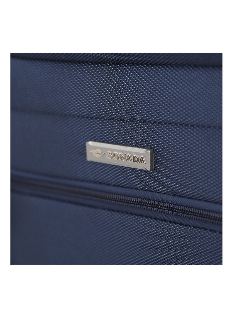 SONADA Softside Luggage Spinner Trolley Bag 3 Pieces Set,Navy (S-20",M-24",L-28") - Image 4