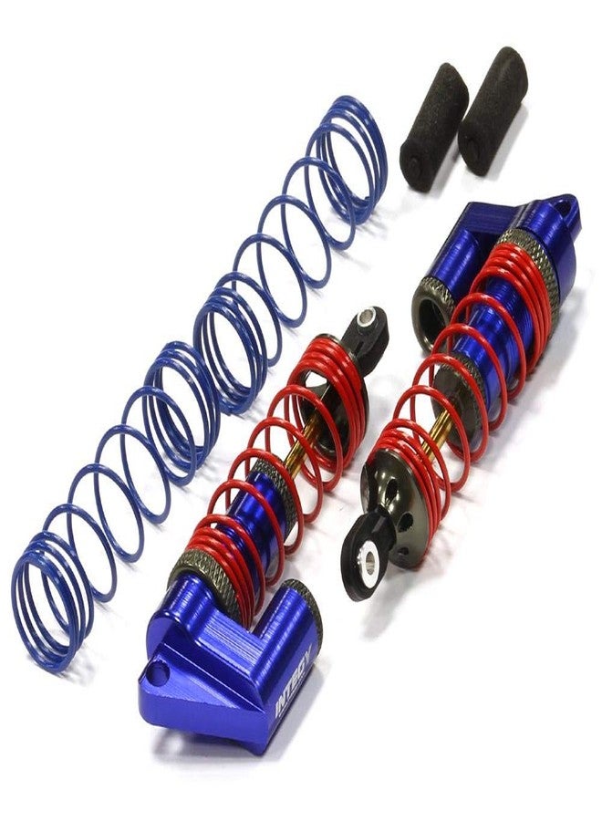 Integy RC Hobby T7963BLUE MSR9 Front Piggyback Shock for Traxxas 1/10 Stampede 2WD, Rustler & Slash 2WD - Image 1