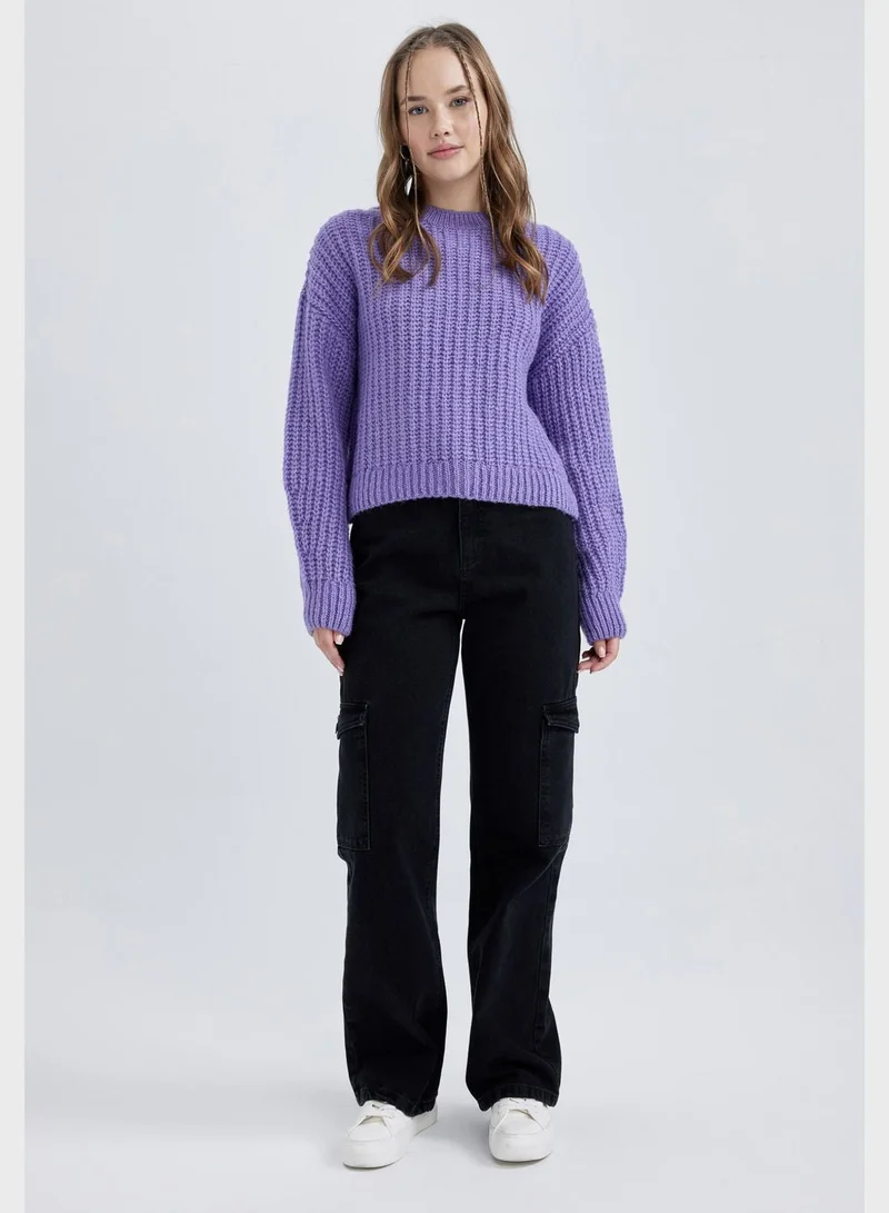 DeFacto Oversize Fit Crew Neck Sweater