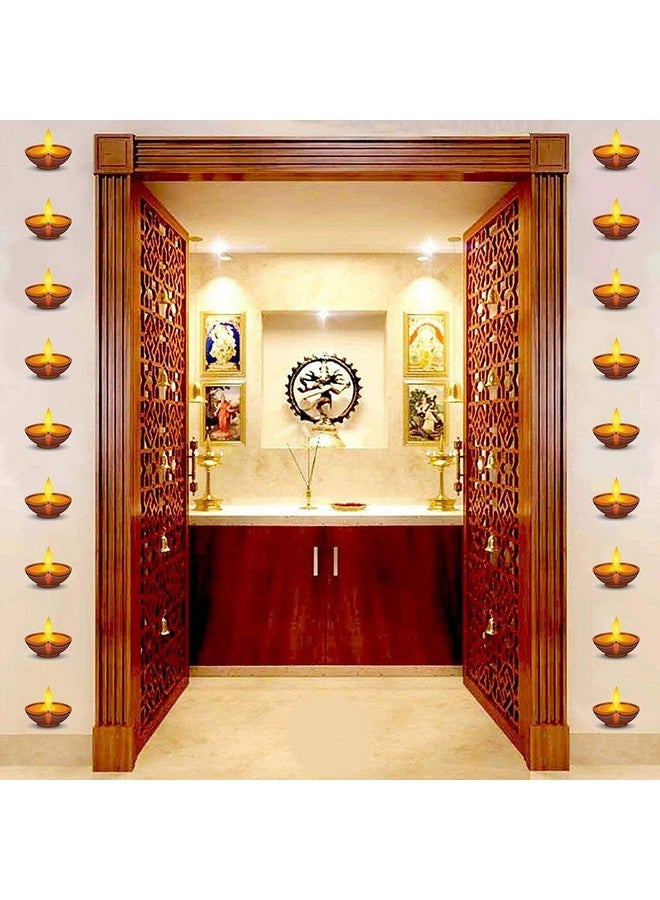 CVANU CVANU Beautiful Diwali Diya Vinyl Wall Sticker for Diwali Decoration Multicolor(Pack of 50) - Image 3