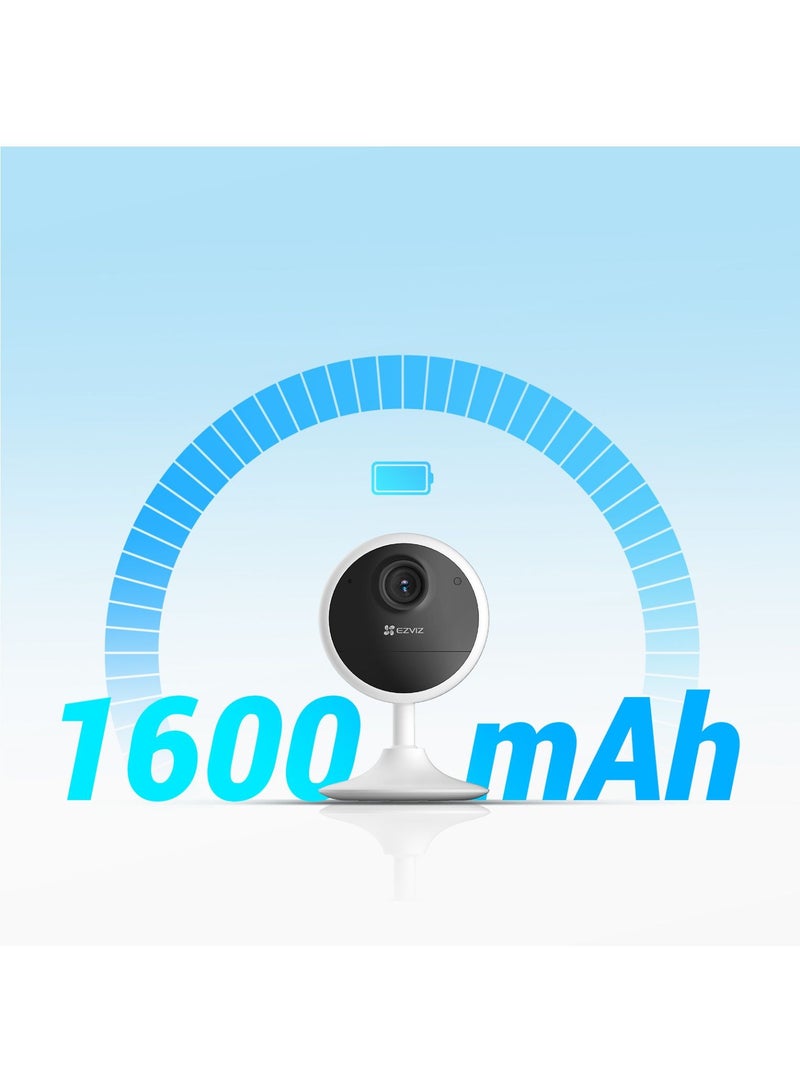 EZVIZ CB1 Indoor Security Camera, 1080p Home Battery Camera with IR Night Vision, Two Way Talk, Adjustable Magnetic Stand, Sleep Mode, Human Motion Detection, Works with Alexa, Supports MicroSD Card - Image 4