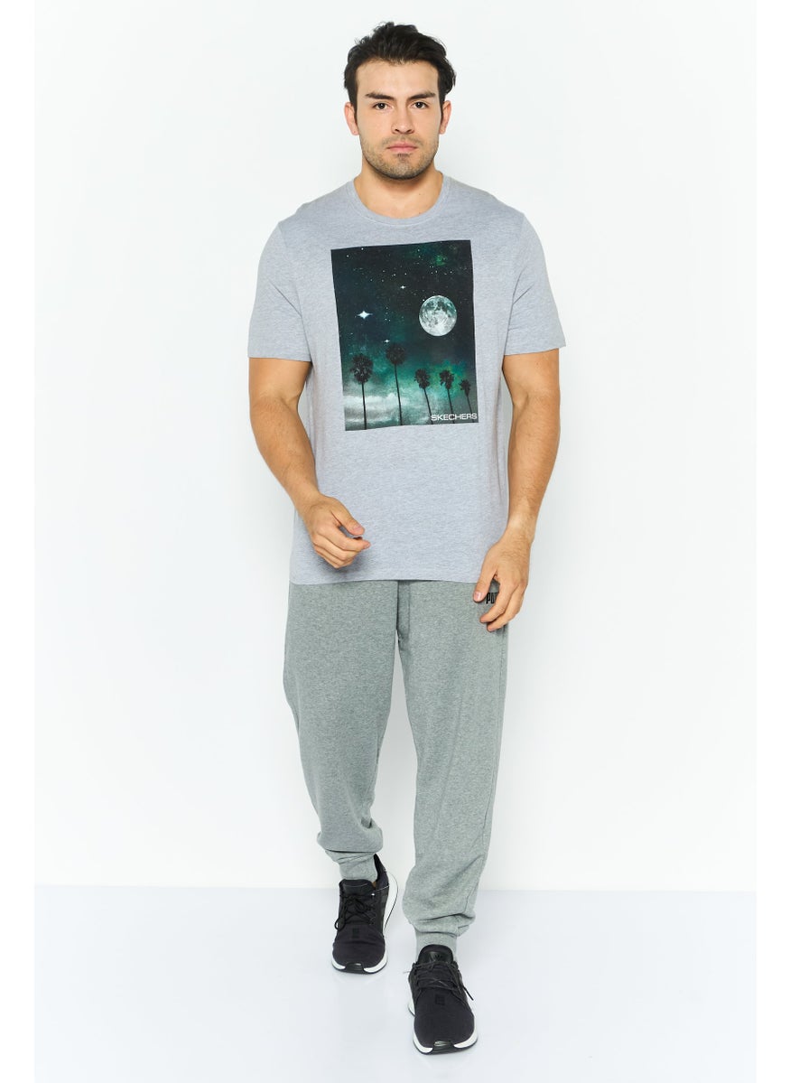 SKECHERS - Men Sportswear Fit Short Sleeves Outdoor T-Shirt, Grey - Image 1