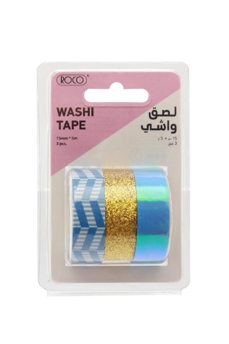 ROCO Washi Tape 3 Reel 15 mm X 5 m