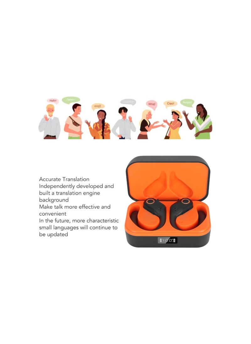 Language Translator Earbuds, Bluetooth 5.3 Simultaneous Translation Device, 74 Languages 70 Accents Online Voice Translator with APP, with Charging Case, for iOS Android