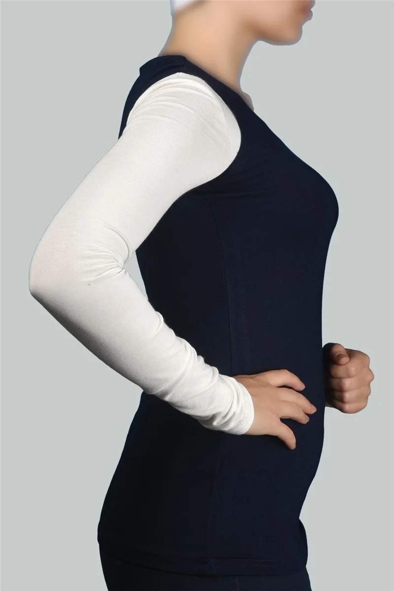 Altobeh Zero Sleeve Crew Neck Lycra Combed Cotton Women's Bodysuit - Navy Blue