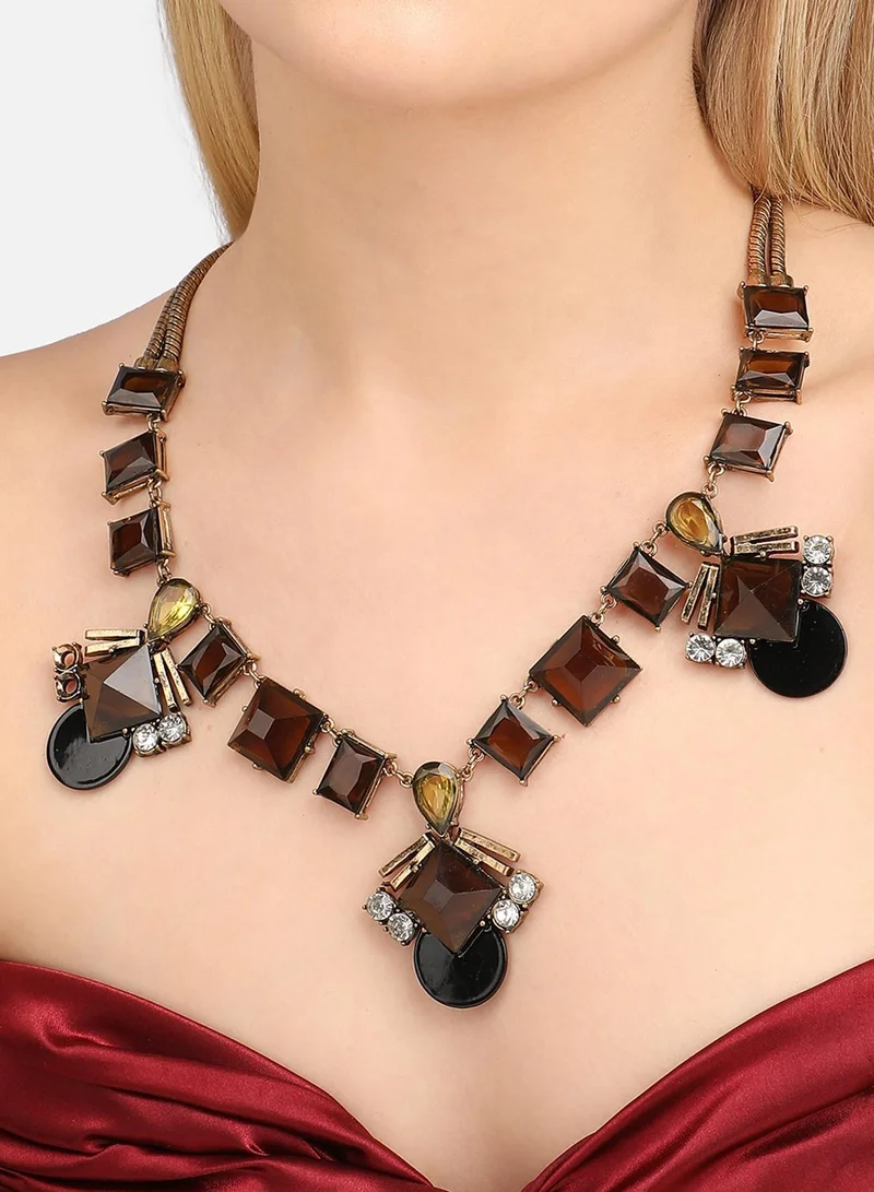 SOHI Designer Statement Stone Artificial Necklace Jewellery