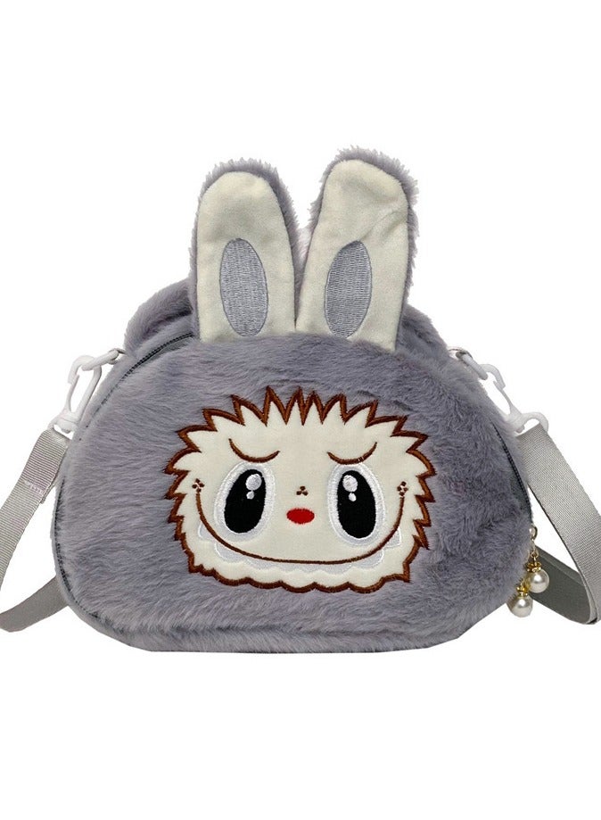 لابوبو حقيبة كتف مائلةحقيبة ظهر كرتونية حقيبة دمية محشوة للنقودحقيبة مدرسية مزدوجة الأشرطة