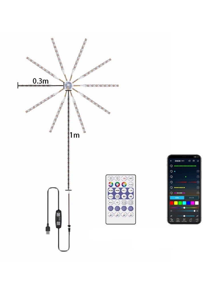 MIXDE LED Strip Lights,Smart RGB Firework Lights,App and Remote Control RGB Color, For Room Party Bar Holiday Indoor Wall Decor  - Image 4