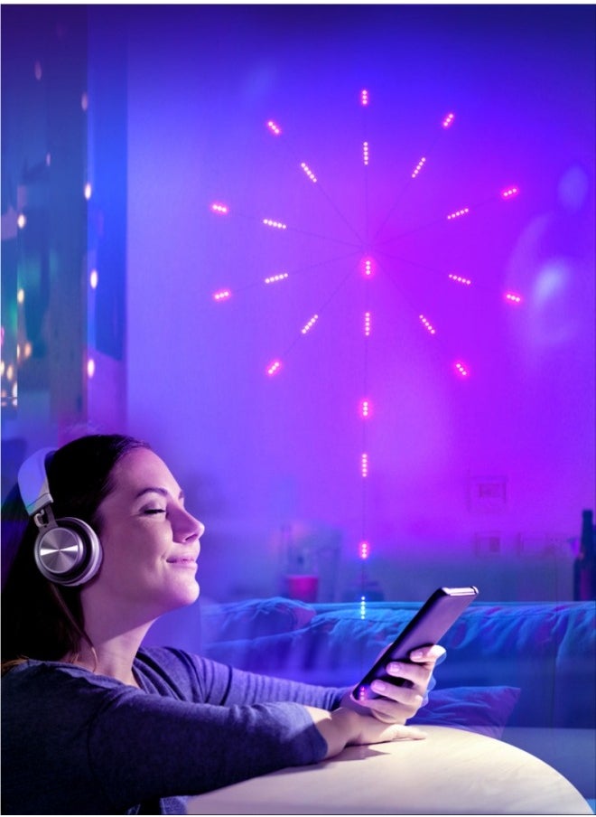 MIXDE LED Strip Lights,Smart RGB Firework Lights,App and Remote Control RGB Color, For Room Party Bar Holiday Indoor Wall Decor  - Image 3