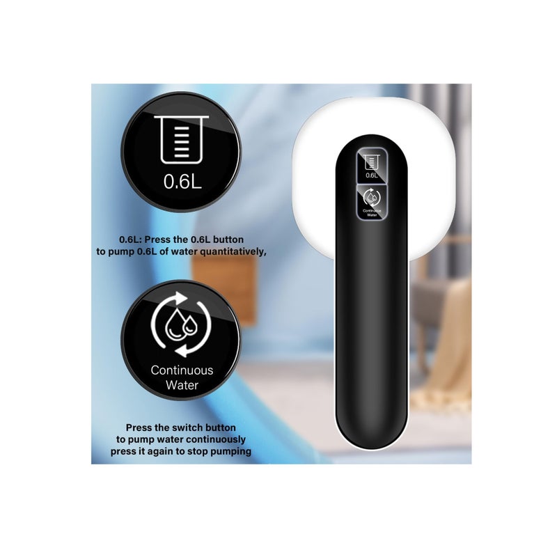 SOLARAE Electric Water Bottle Pump, Water Dispenser for 5 Gallon Bottle, Portable Electric Drinking Water Pump, Universal 2-Motor Faster Pumping Water Pump, Silent Electric Water Jug Dispenser White - Image 5