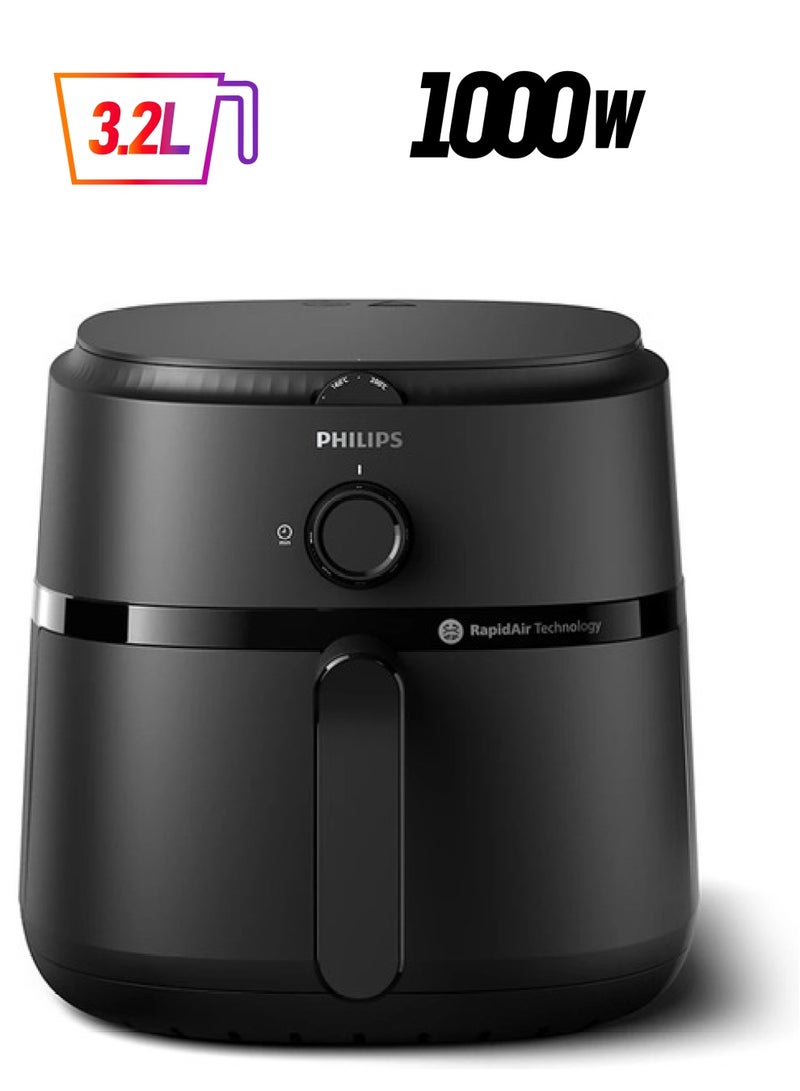 Philips Airfryer Compact - Analogue, 12 Cooking Functions, Rapid Air Technology, 3.2 L 1300 W NA110/09 Black - Image 1