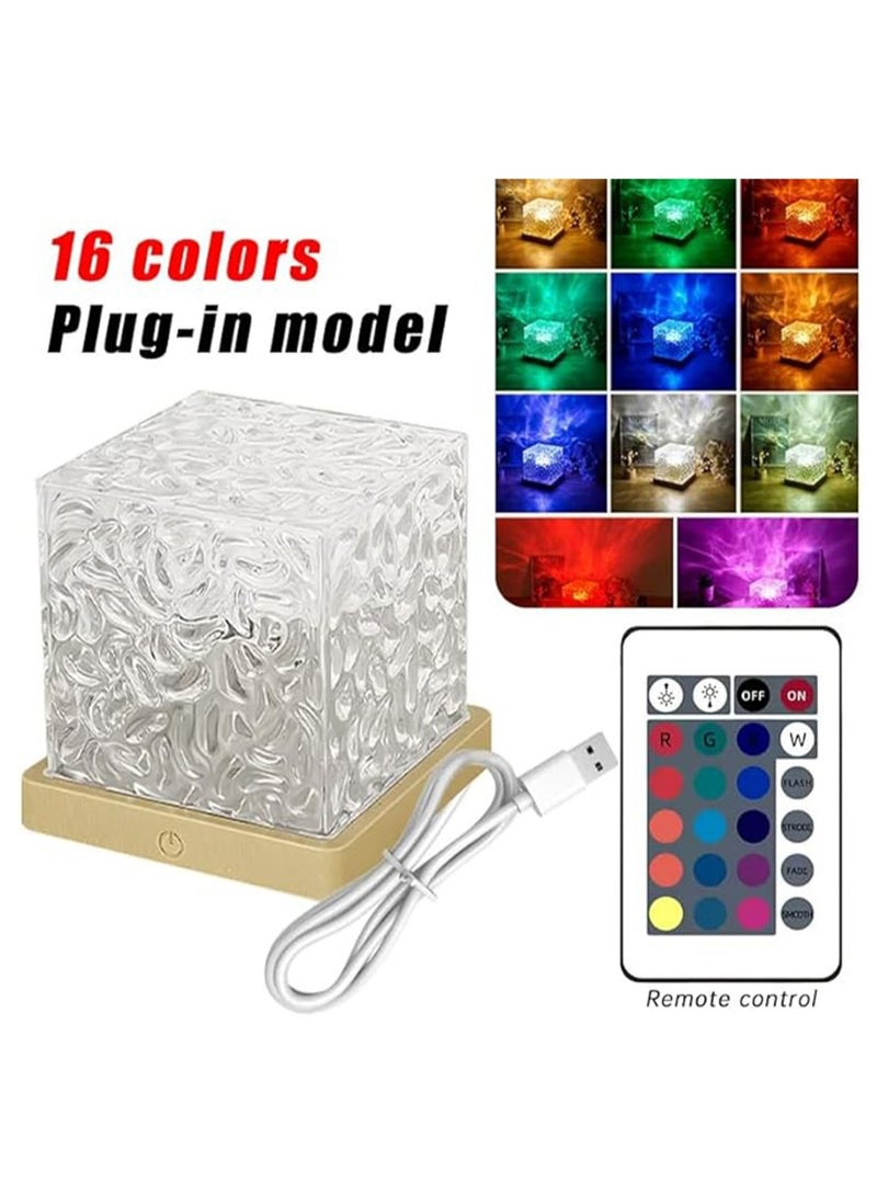 Ocean Wave Projector Light,16 Colors Midnight Aura Lamp with Touch Control Aurora Glow Lamp,3D Tesseract Lamp for Light Projector for Home Office Bar Restaurant Underwater Projector Light - Image 3
