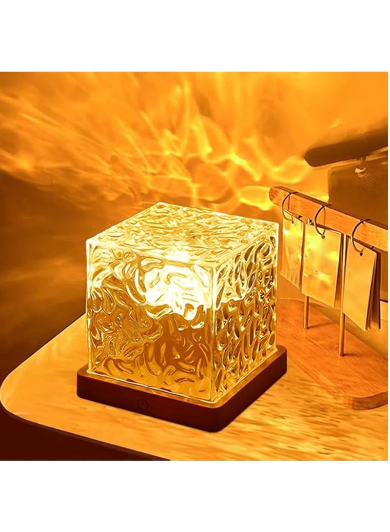 Ocean Wave Projector Light,16 Colors Midnight Aura Lamp with Touch Control Aurora Glow Lamp,3D Tesseract Lamp for Light Projector for Home Office Bar Restaurant Underwater Projector Light - Image 1