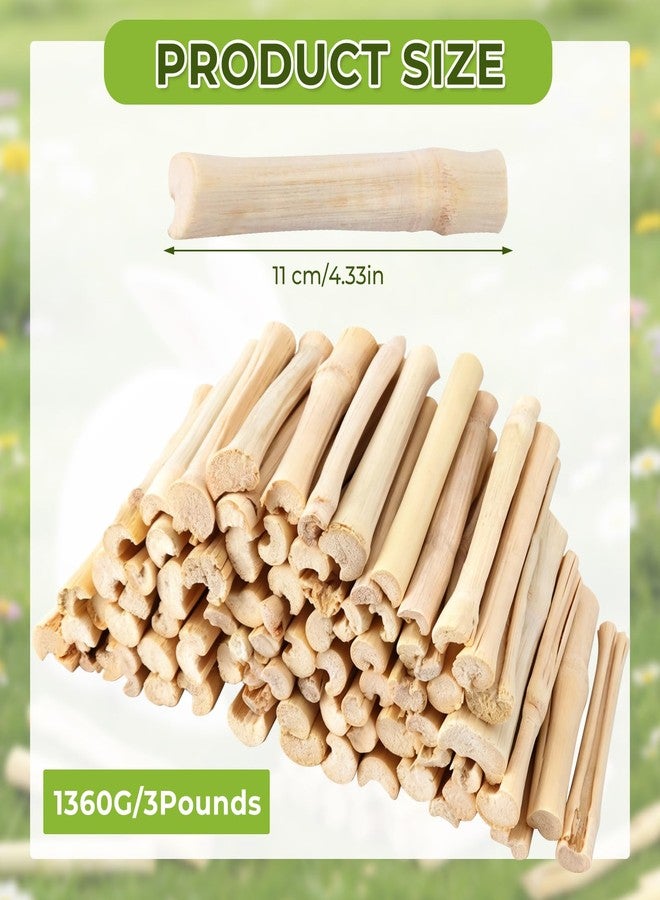 WYOMER 3lb Sweet Bamboo Chew Toy Natural Sweet Bamboo Animals Molar Chew Sticks Toys Pet Snacks Bamboo Sticks Treats - Image 3