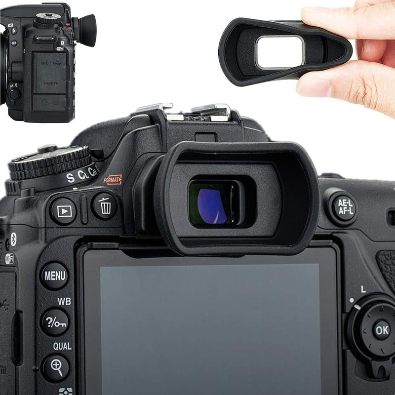 Kiorafoto Soft Silicon Camera Viewfinder Eyecup Eyepiece Eyeshade for Nikon D780 D750 D610 D600 D7500 D7200 D7100 D7000 D5600 D5500 D5300 D5200 D5100 D5000 D3500 D3400 D3300 Replaces DK-21 DK-28 DK-25 24 23 20 - Image 1