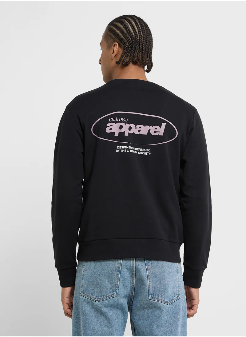 جاك اند جونز Logo Print Sweatshirt