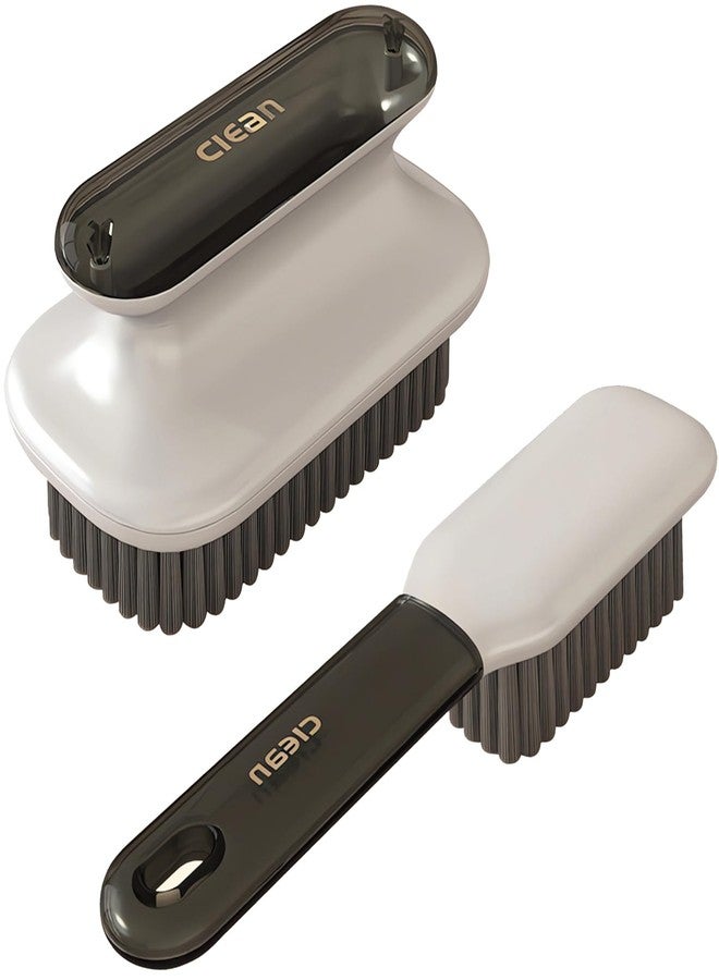 Selaurel Laundry Stain Brush Household Scrub Brush Laundry Brush for Stain Removal,Soft Bristle Brush 2 Pack Stain Brush for Clothes Scrubbing Bathroom Cleaning Brush,Easy to Hold - Image 1