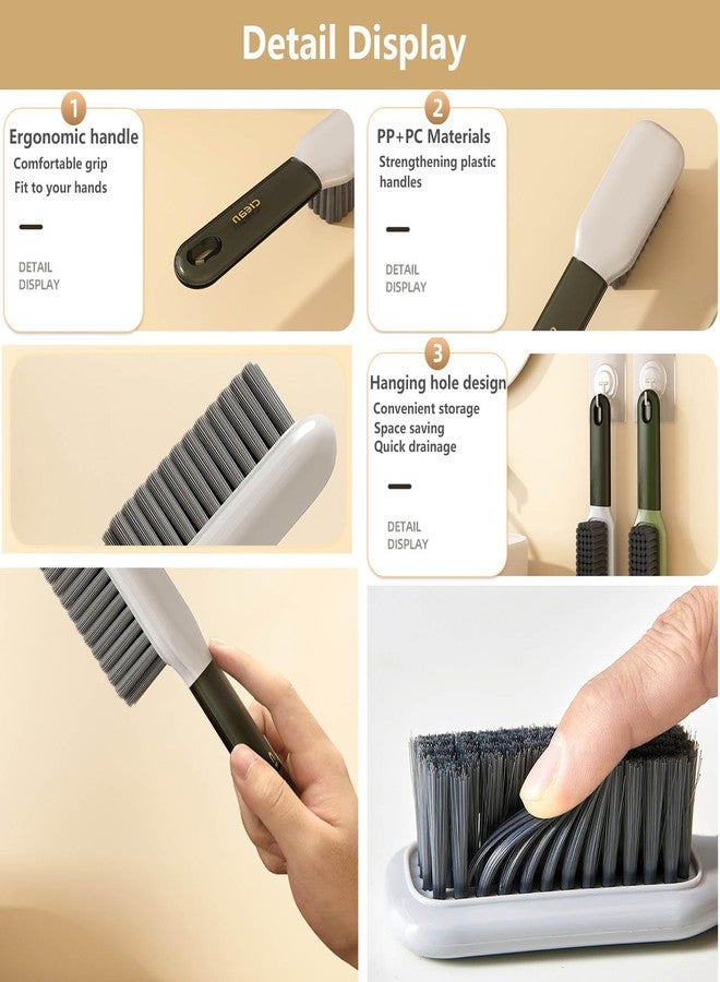 Selaurel Laundry Stain Brush Household Scrub Brush Laundry Brush for Stain Removal,Soft Bristle Brush 2 Pack Stain Brush for Clothes Scrubbing Bathroom Cleaning Brush,Easy to Hold - Image 5