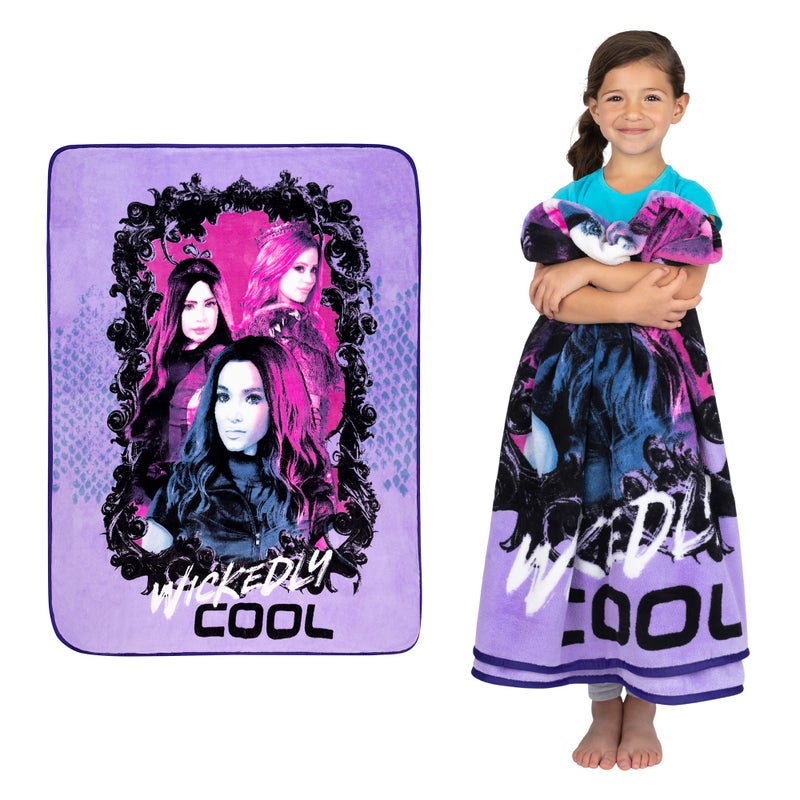 Franco Kids Bedding Soft Plush Micro Raschel Throw 46 in x 60 in Disney Descendants 3