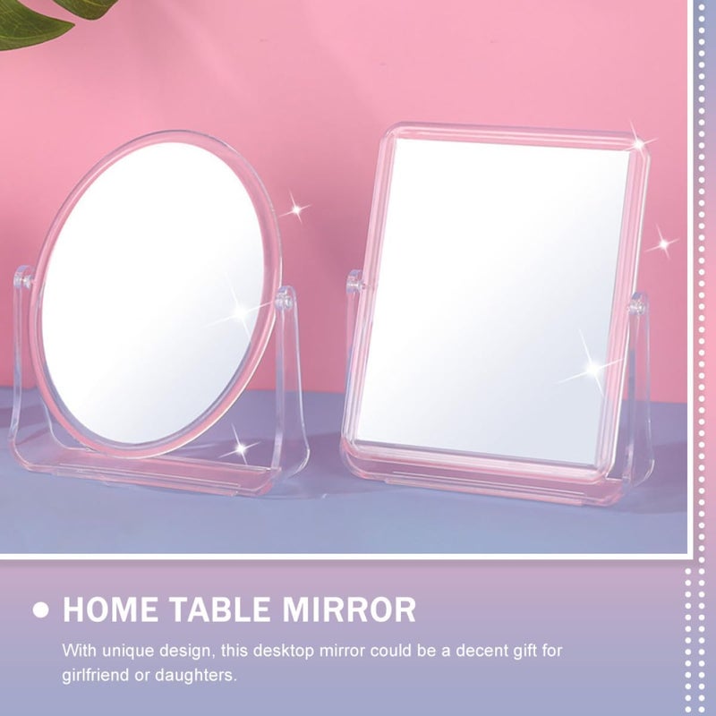 مجموعة مرايا مكياج ذات وجهين، بالإضافة إلى مرايا أكريليكية مربعة للاستخدام على طاولة الغرفة النوم والمنزل - Image 5