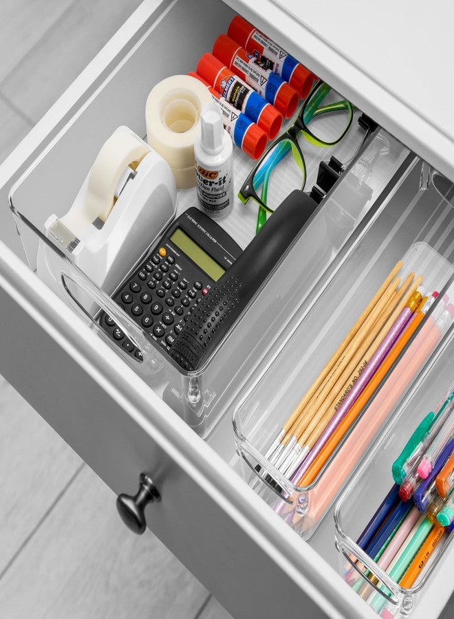 Sorbus Medium Clear Plastic Storage Bins for Organizing, 10 Pack Clear Organizer Bins with Handles Plastic Storage Bins for Closet, Pantry, Fridge, Medicine Cabinet Organizer, Shelves, Freezer, Drawer - Image 4