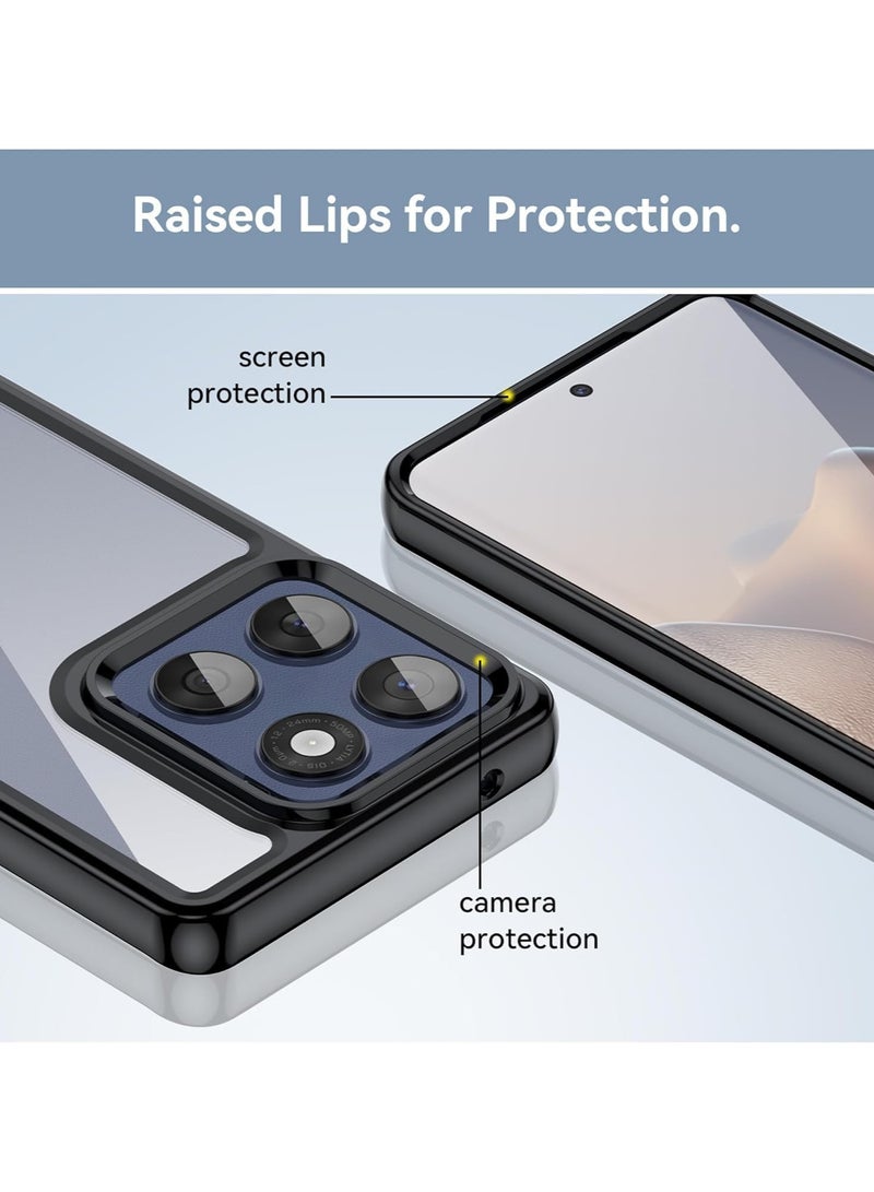 عام غطاء متوافق مع Motorola Moto Edge 60 Fusion - مقاوم للاصفرار، حماية ضد الكسر، تصميم رفيع مرن من مادة TPU السيليكونية المضادة للصدمات - Image 3