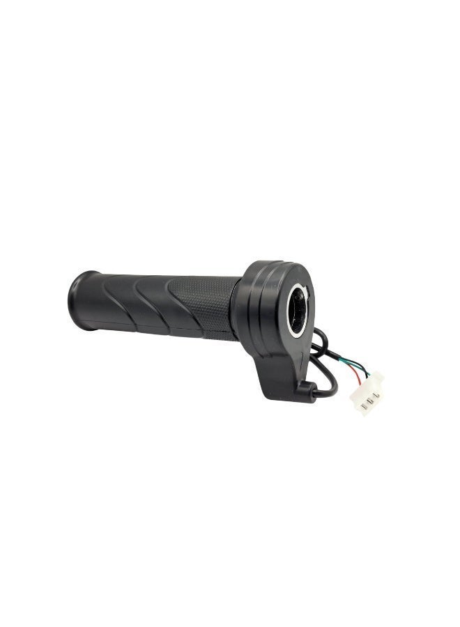 Fukukawa Electric Scooter Throttle Grip 3 Wire Twist Accelerator Universal Right Handle for E Bike Scooter Anti Slip Rubber Plug and Play Black - Image 4