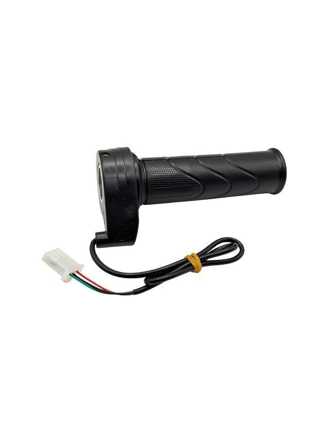 Fukukawa Electric Scooter Throttle Grip 3 Wire Twist Accelerator Universal Right Handle for E Bike Scooter Anti Slip Rubber Plug and Play Black - Image 2